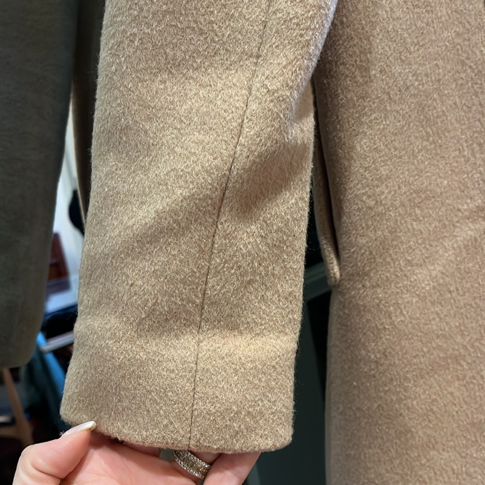 Club Monaco Camel/Tan Wool Blend Pea Coat - Picture 4 of 5